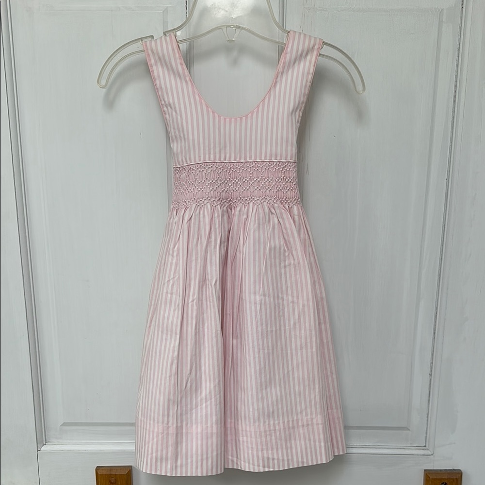 Fleurisse Pink and White Striped Dress